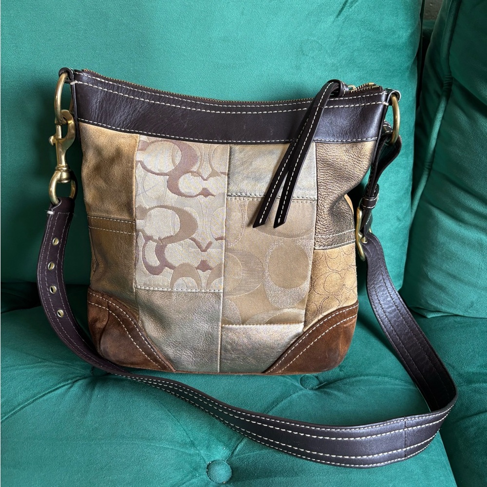 Vintage coach patchwork Shoulder Bag